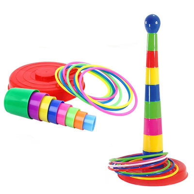 Children Outdoor Fun & Toy Sports Circle Ferrule Stacked Layers Game Parent-Child Interactive Ferrule Throwing Game Kids - Slobuy