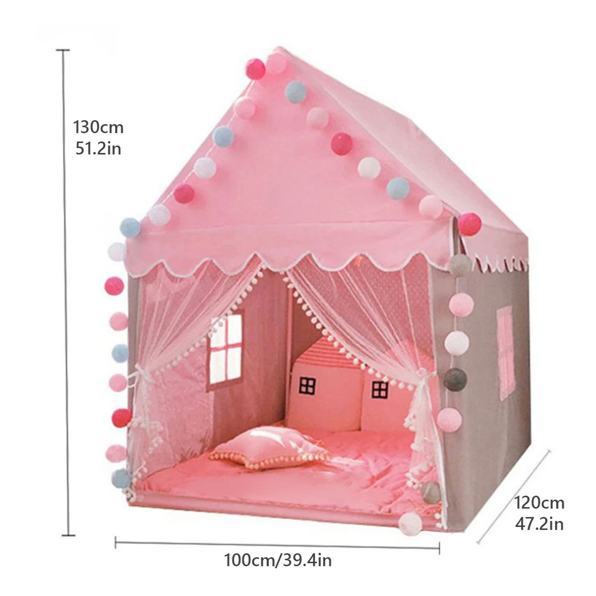 Children Play Tent Princess Castle House Child Room Cartoon Indoor Outdoor Playhouse Tent Toys Christmas Gifts for Boys Girls - Slobuy