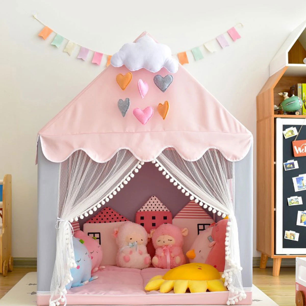 Children Play Tent Princess Castle House Child Room Cartoon Indoor Outdoor Playhouse Tent Toys Christmas Gifts for Boys Girls - Slobuy