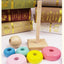 Children Rainbow Tower Ferrule Wooden Toy Stacking Circle Baby Early Childhood Education Puzzle Ring Montessoris Toys Kids - Slobuy