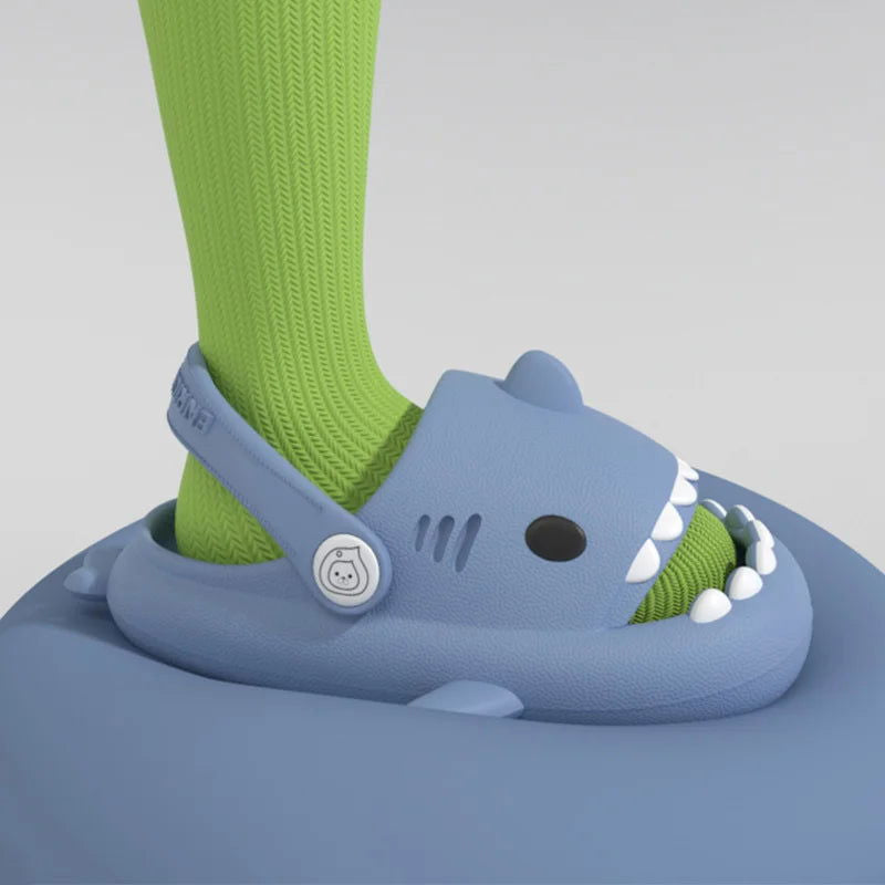 Children Sandals Kids Slippers Shoes Cartoon Shark Summer Boys Girls Baby Thick Soft Sole Non-slip - Slobuy