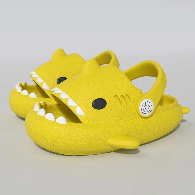 Children Sandals Kids Slippers Shoes Cartoon Shark Summer Boys Girls Baby Thick Soft Sole Non-slip - Slobuy