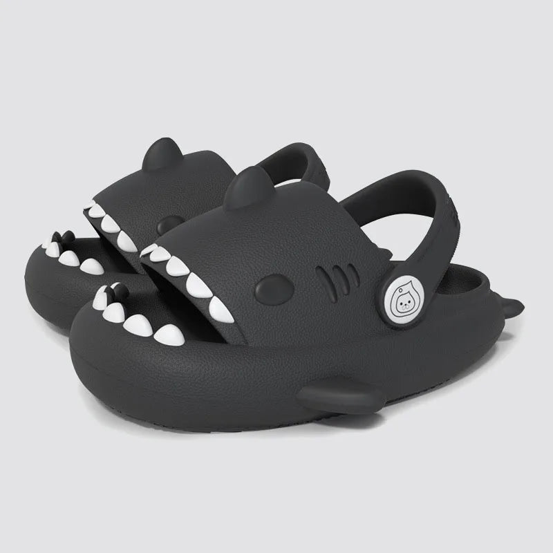 Children Sandals Kids Slippers Shoes Cartoon Shark Summer Boys Girls Baby Thick Soft Sole Non-slip - Slobuy