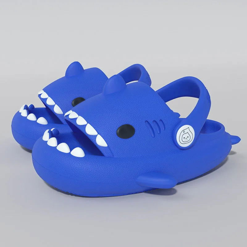 Children Sandals Kids Slippers Shoes Cartoon Shark Summer Boys Girls Baby Thick Soft Sole Non-slip - Slobuy