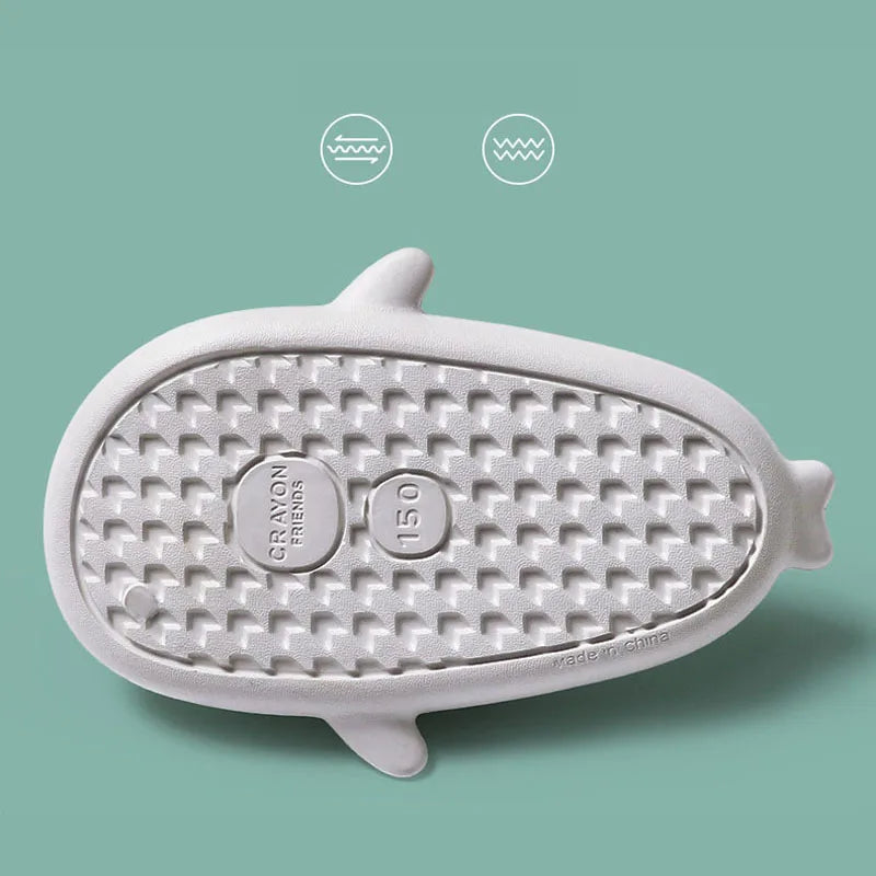 Children Slippers Cartoon Shark Sandals Summer Boys Girls Baby Kids Shoes Soft Sole Anti-Slip - Slobuy