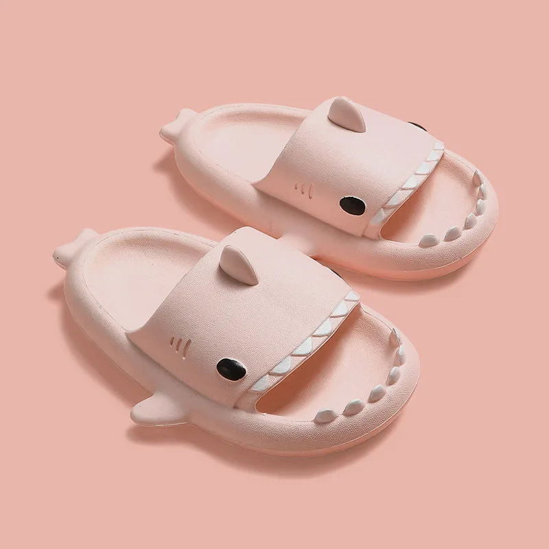 Children Slippers Cartoon Shark Sandals Summer Boys Girls Baby Kids Shoes Soft Sole Anti-Slip - Slobuy