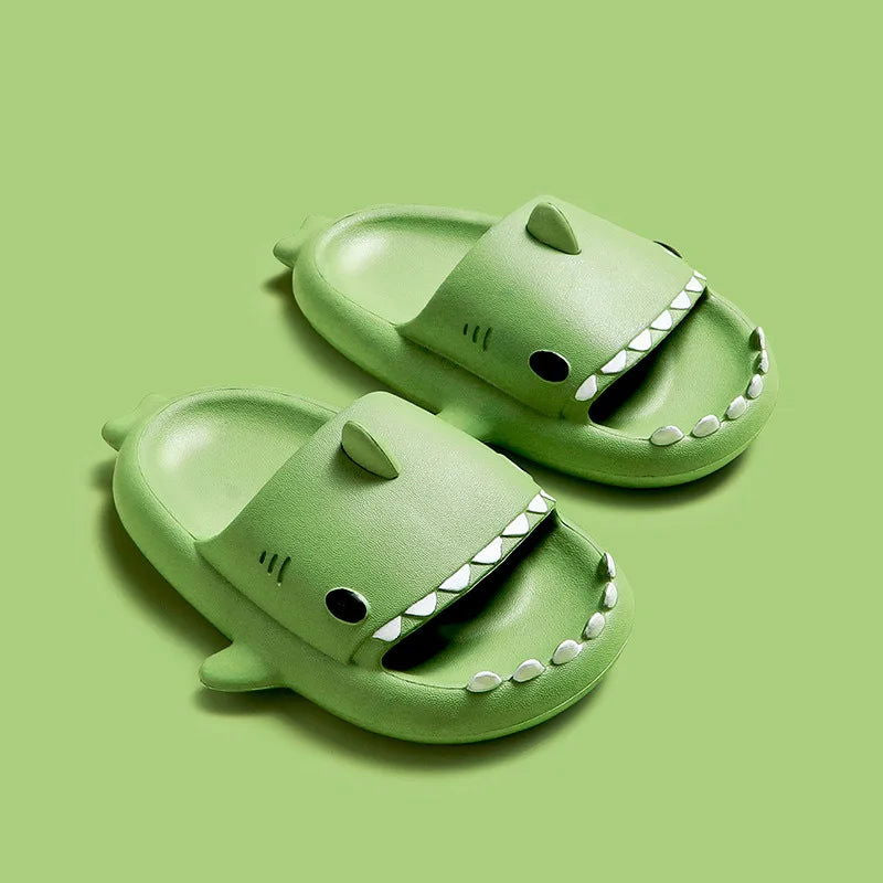 Children Slippers Cartoon Shark Sandals Summer Boys Girls Baby Kids Shoes Soft Sole Anti-Slip - Slobuy