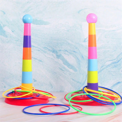 Children Throw Circle Game Ferrule Stacked Toys Fun Indoor Outdoor Parent-Child Interactive Circle Layers Early Education Gift - Slobuy