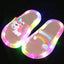 Children‘s Boys Girls Slippers Cartoon Unicorn Animals Prints Shoes Lighted Fashion Cute Shoes Bathroom Kids Toddler Slippers - Slobuy