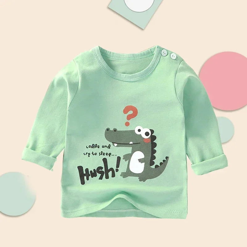 Children's Clothing Boys Girls T-Shirt kids clothes Cartoon Tops Long Sleeve Baby Clothing Autumn Winter Cotton Print Sweatshirt - Slobuy