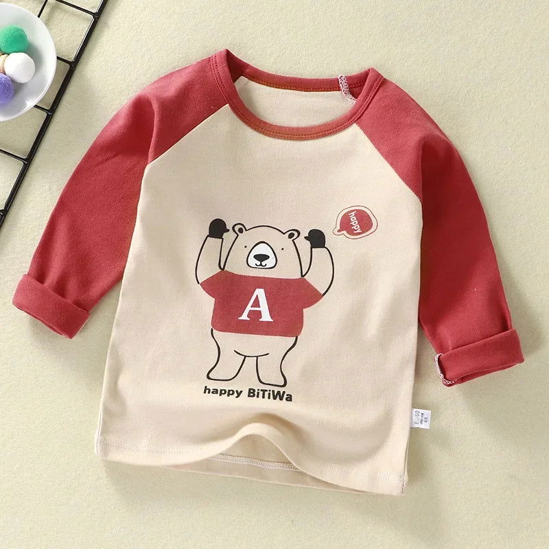 Children's Clothing Boys Girls T-Shirt kids clothes Cartoon Tops Long Sleeve Baby Clothing Autumn Winter Cotton Print Sweatshirt - Slobuy