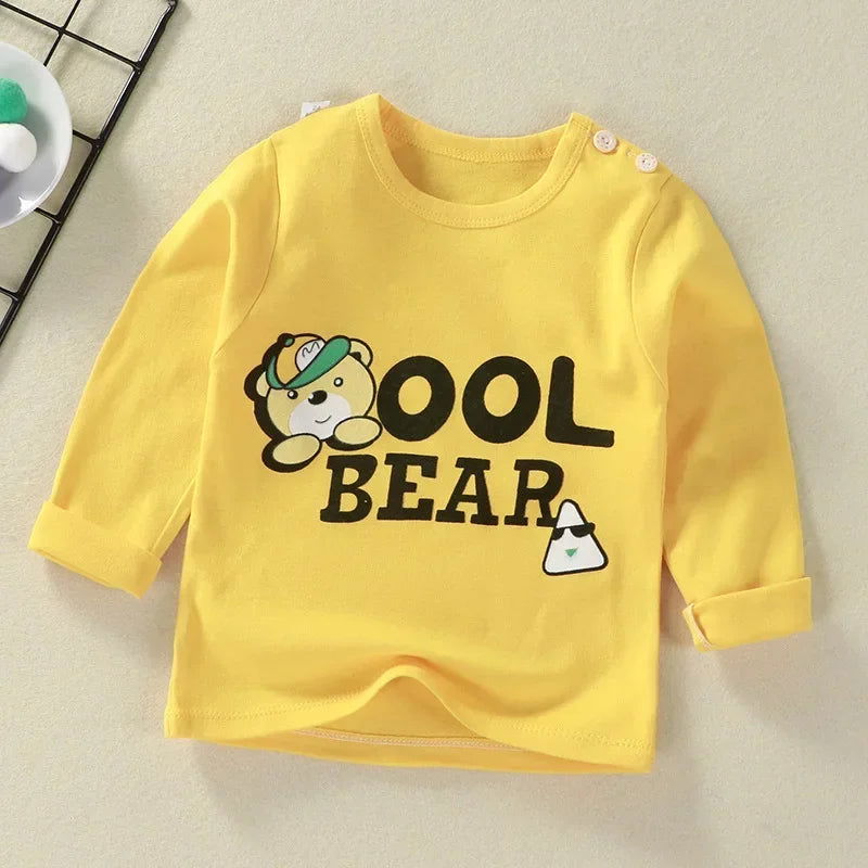 Children's Clothing Boys Girls T-Shirt kids clothes Cartoon Tops Long Sleeve Baby Clothing Autumn Winter Cotton Print Sweatshirt - Slobuy