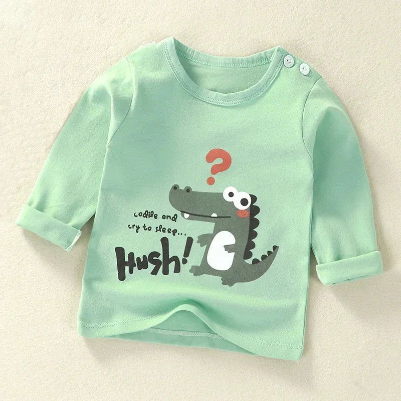 Children's Clothing Boys Girls T-Shirt kids clothes Cartoon Tops Long Sleeve Baby Clothing Autumn Winter Cotton Print Sweatshirt - Slobuy