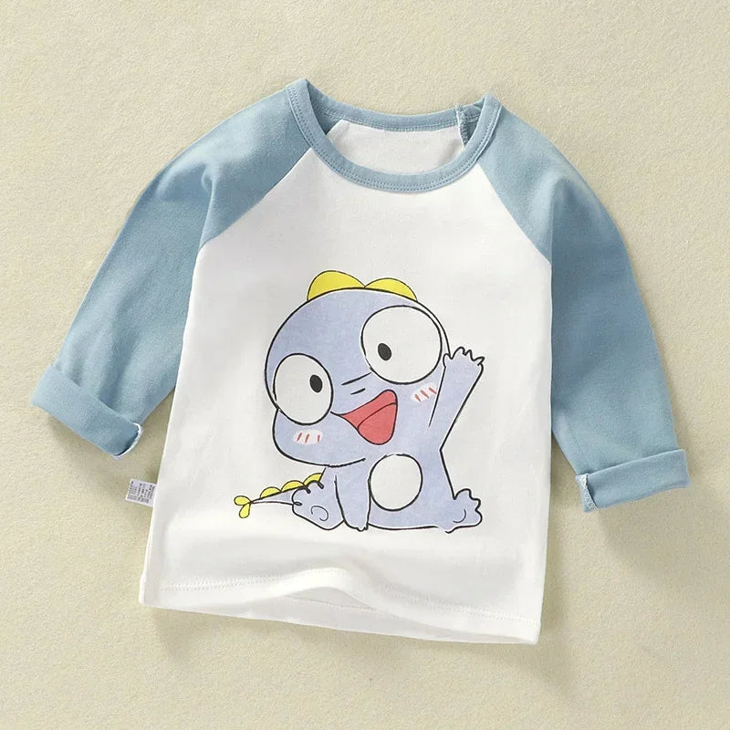 Children's Clothing Boys Girls T-Shirt kids clothes Cartoon Tops Long Sleeve Baby Clothing Autumn Winter Cotton Print Sweatshirt - Slobuy
