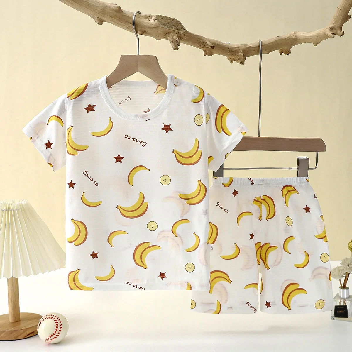 Children's Clothing Summer Short Sleeve Home Sleepwear Children Sets Kids Clothes Boy Girl T-shirt shorts Cotton Suit Baby - Slobuy