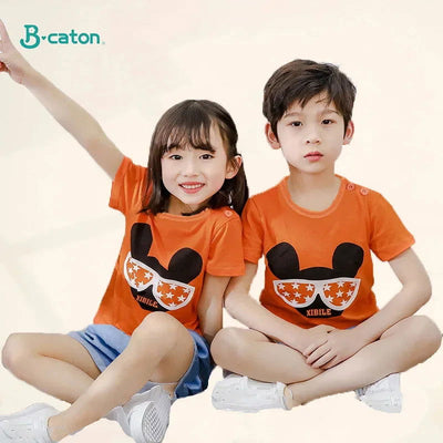 Children's Clothing T-Shirt  Kids Clothes Boys Girls Summer Cartoon Tops Short Sleeve Clothes 100% Cotton Baby Clothing - Slobuy