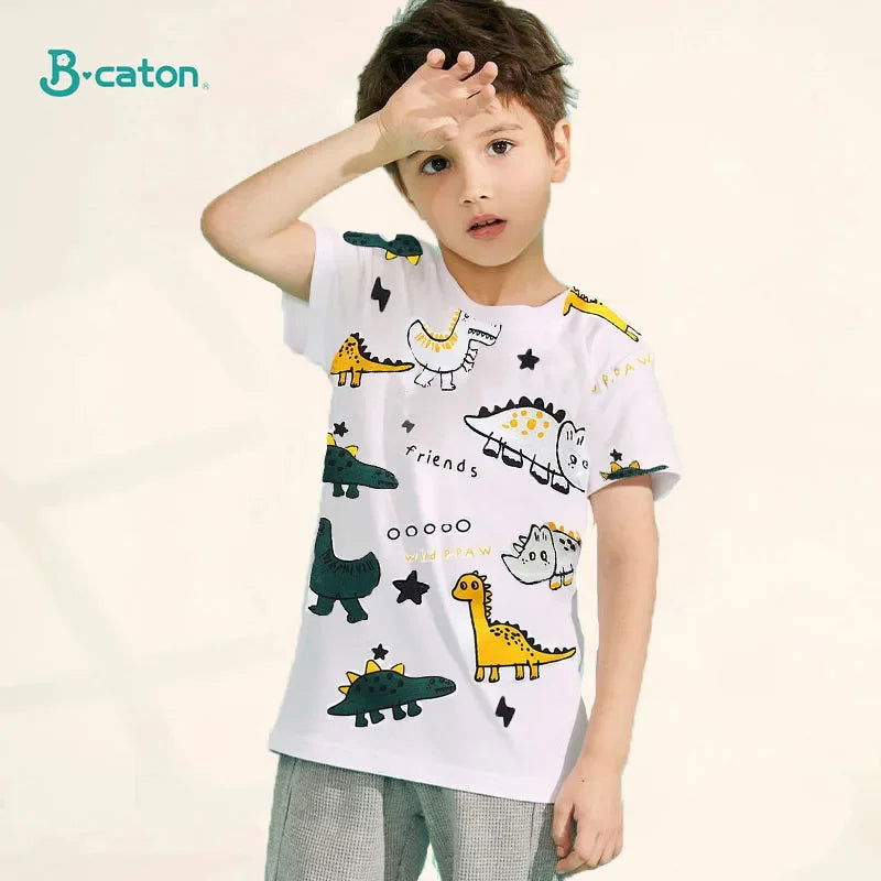 Children's Clothing T-Shirt  Kids Clothes Boys Girls Summer Cartoon Tops Short Sleeve Clothes 100% Cotton Baby Clothing - Slobuy