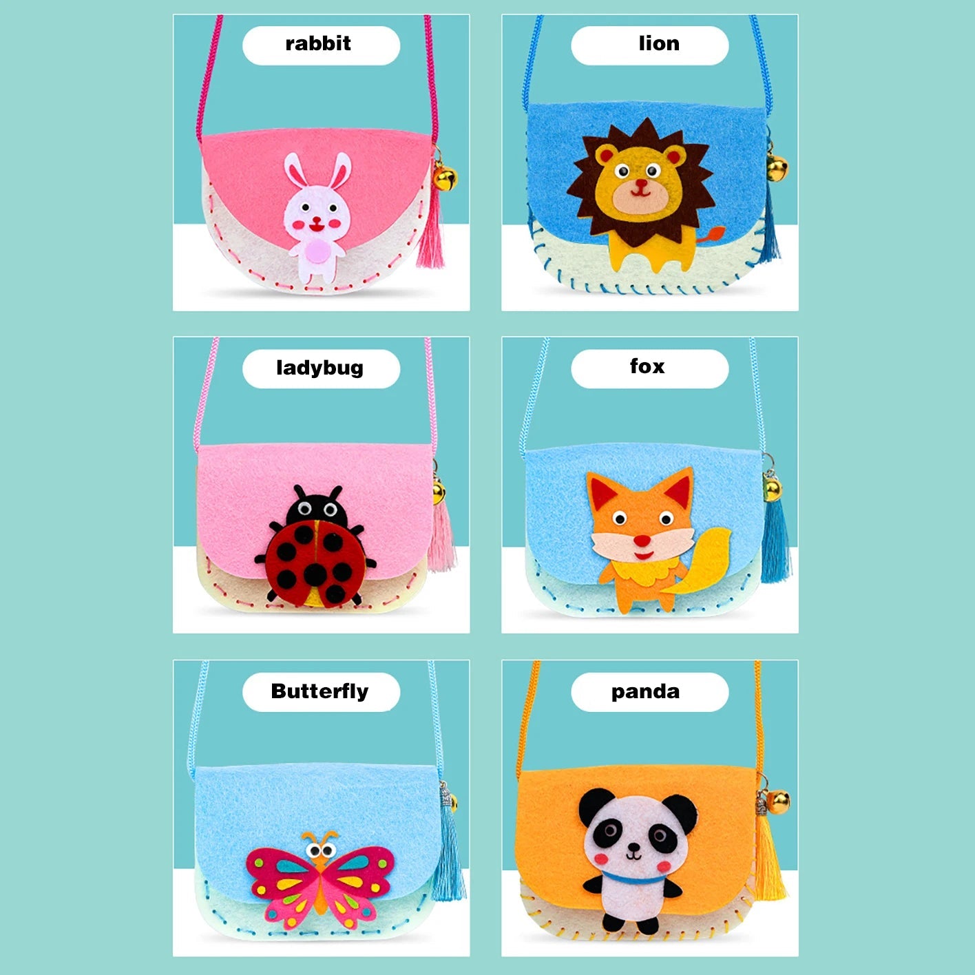 Children's Handmade Craft Kits Non-woven Weaving DIY Toys Felt Cloth Crossbody Bag Montessori Aids Early Education for Kids - Slobuy