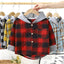 Children's Hooded Shirts Kids Clothes Baby Boys Plaid Shirts Coat for Spring Autumn Girls Long-Sleeve Jacket Bottoming Clothing - Slobuy
