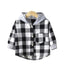 Children's Hooded Shirts Kids Clothes Baby Boys Plaid Shirts Coat for Spring Autumn Girls Long-Sleeve Jacket Bottoming Clothing - Slobuy