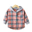 Children's Hooded Shirts Kids Clothes Baby Boys Plaid Shirts Coat for Spring Autumn Girls Long-Sleeve Jacket Bottoming Clothing - Slobuy