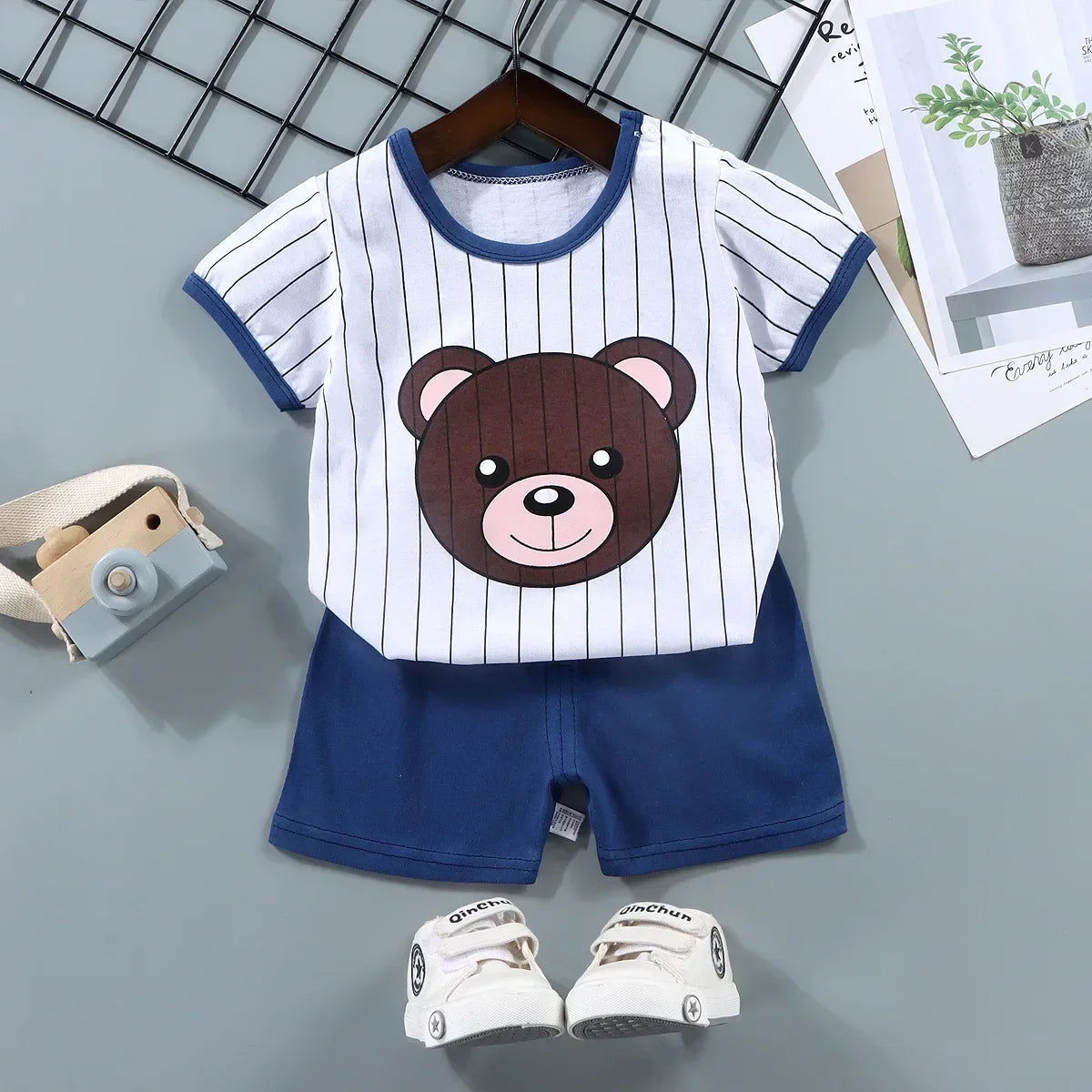 Children's Sets mother Kids Clothes Boys Girl T-shirt Shorts 2PCS Summer Cotton Short sleeve Baby Children Clothing Toddler Suit - Slobuy