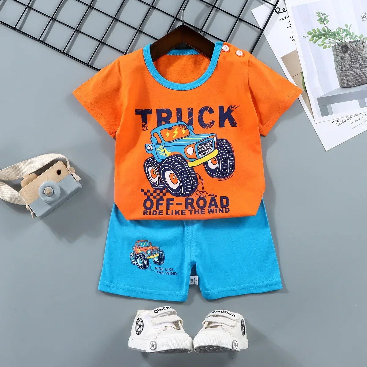 Children's Sets mother Kids Clothes Boys Girl T-shirt Shorts 2PCS Summer Cotton Short sleeve Baby Children Clothing Toddler Suit - Slobuy