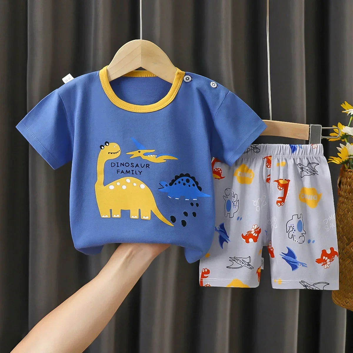 Children's Sets mother Kids Clothes Boys Girl T-shirt Shorts 2PCS Summer Cotton Short sleeve Baby Children Clothing Toddler Suit - Slobuy