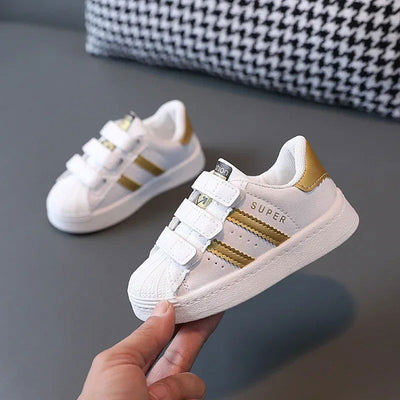 Children's Sneakers Kids Fashion Design White Non-slip Casual Shoes for Boys Girls Hook Breathable Sneakers Toddler Outdoor Shoe - Slobuy