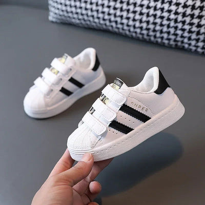 Children's Sneakers Kids Fashion Design White Non-slip Casual Shoes for Boys Girls Hook Breathable Sneakers Toddler Outdoor Shoe - Slobuy