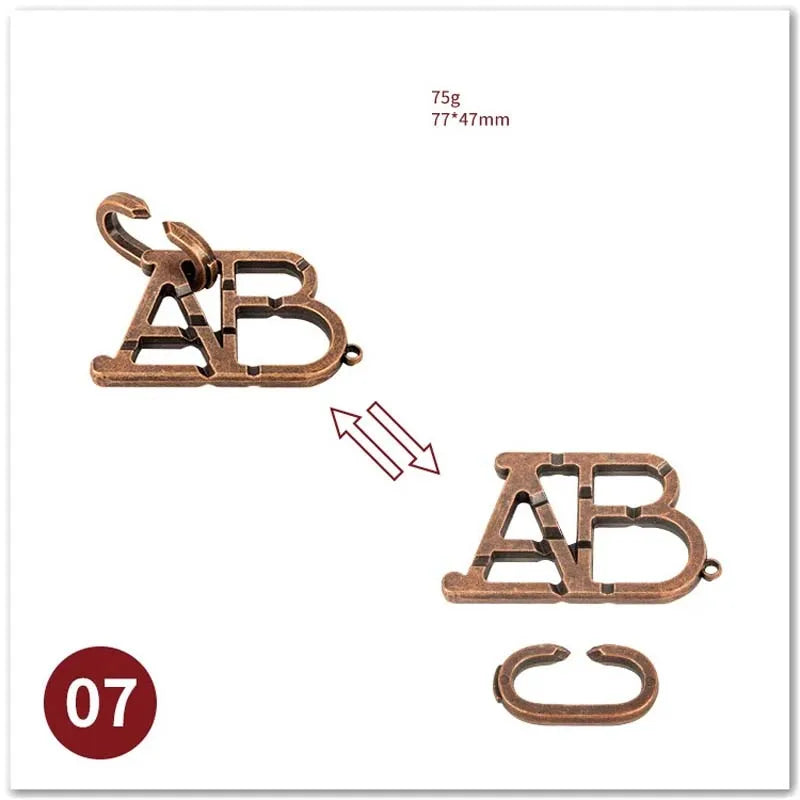 Classic IQ Metal Brain Magic Baffling Puzzles Game Toys for Children Adults Funny Gifts - Slobuy