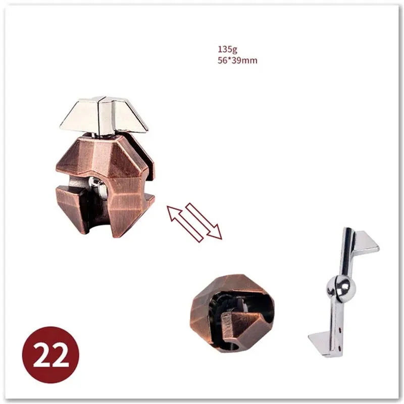 Classic IQ Metal Brain Magic Baffling Puzzles Game Toys for Children Adults Funny Gifts - Slobuy