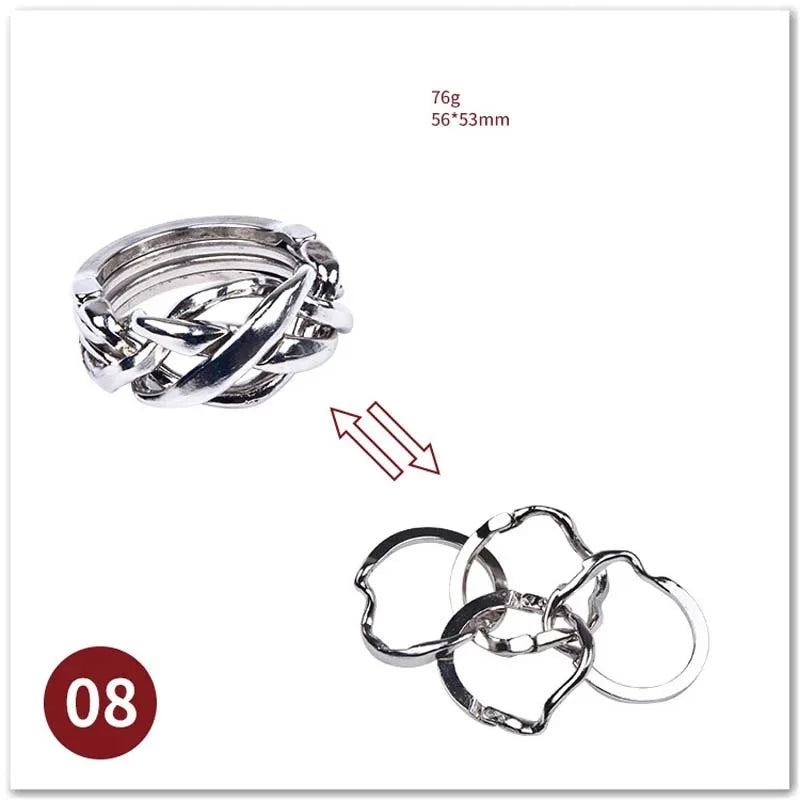 Classic IQ Metal Brain Magic Baffling Puzzles Game Toys for Children Adults Funny Gifts - Slobuy