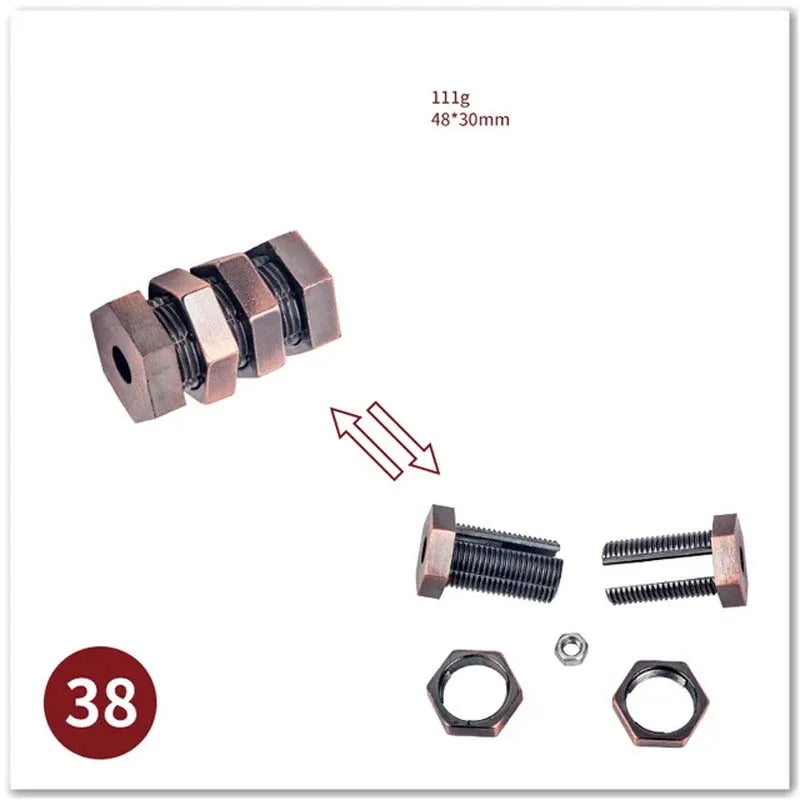 Classic IQ Metal Brain Magic Baffling Puzzles Game Toys for Children Adults Funny Gifts - Slobuy