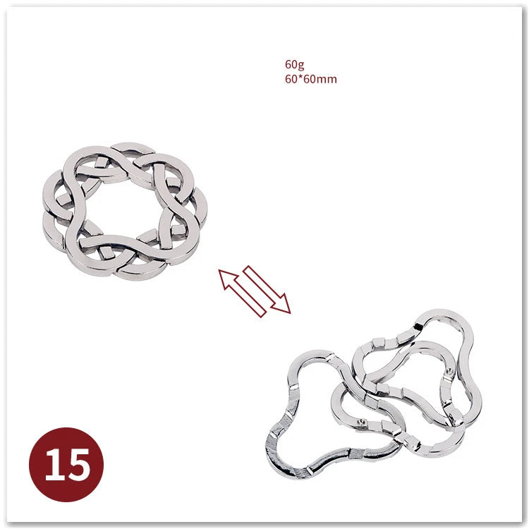 Classic IQ Metal Brain teaser Magic Baffling Puzzles Game Toys For Children Adults Funny Gifts Metal Puzzle - Slobuy