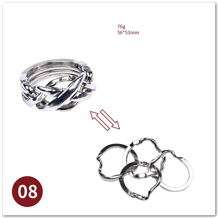 Classic IQ Metal Brain teaser Magic Baffling Puzzles Game Toys For Children Adults Funny Gifts Metal Puzzle - Slobuy