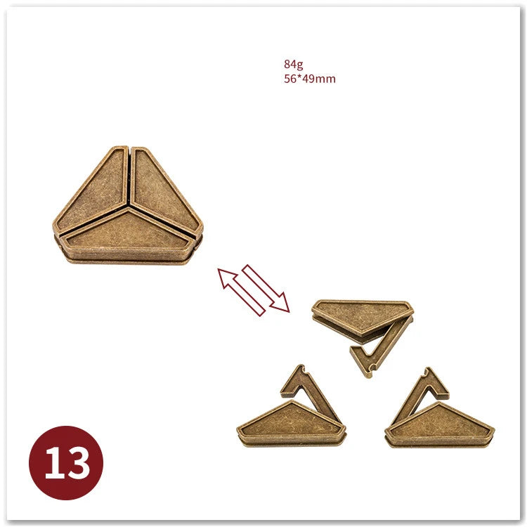 Classic IQ Metal Brain teaser Magic Baffling Puzzles Game Toys For Children Adults Funny Gifts Metal Puzzle - Slobuy