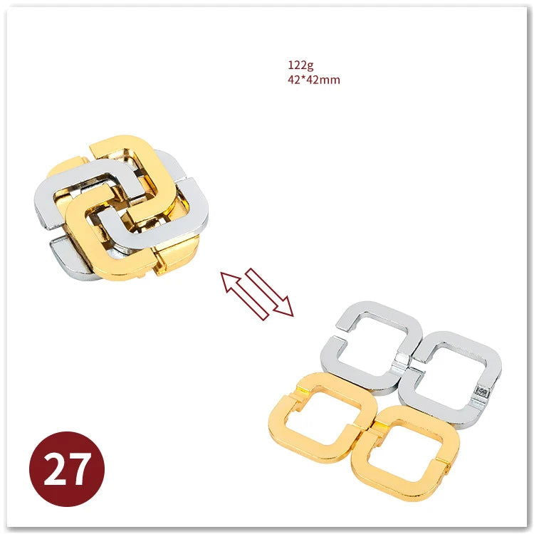 Classic IQ Metal Brain teaser Magic Baffling Puzzles Game Toys For Children Adults Funny Gifts Metal Puzzle - Slobuy