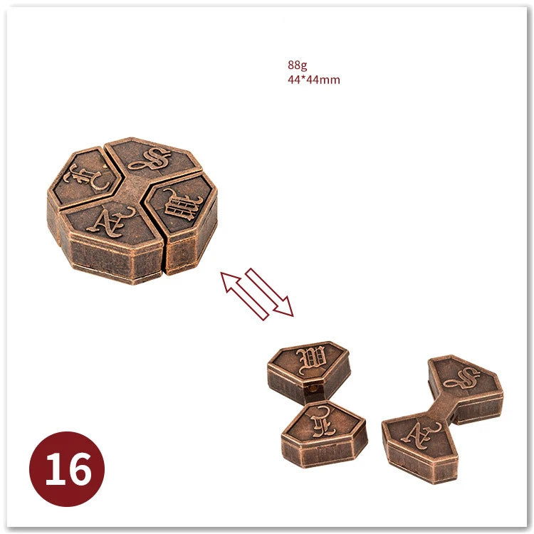 Classic IQ Metal Brain teaser Magic Baffling Puzzles Game Toys For Children Adults Funny Gifts Metal Puzzle - Slobuy
