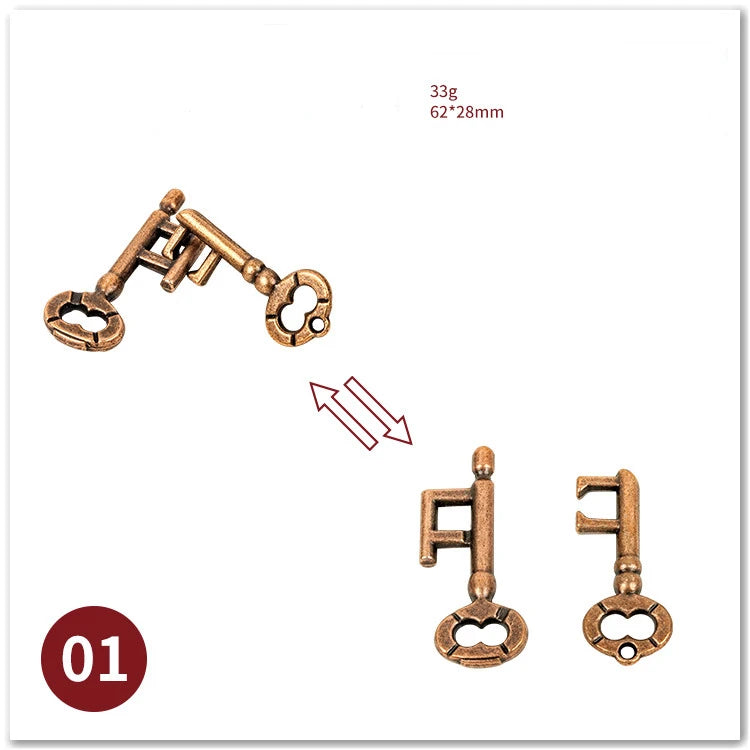 Classic IQ Metal Brain teaser Magic Baffling Puzzles Game Toys For Children Adults Funny Gifts Metal Puzzle - Slobuy