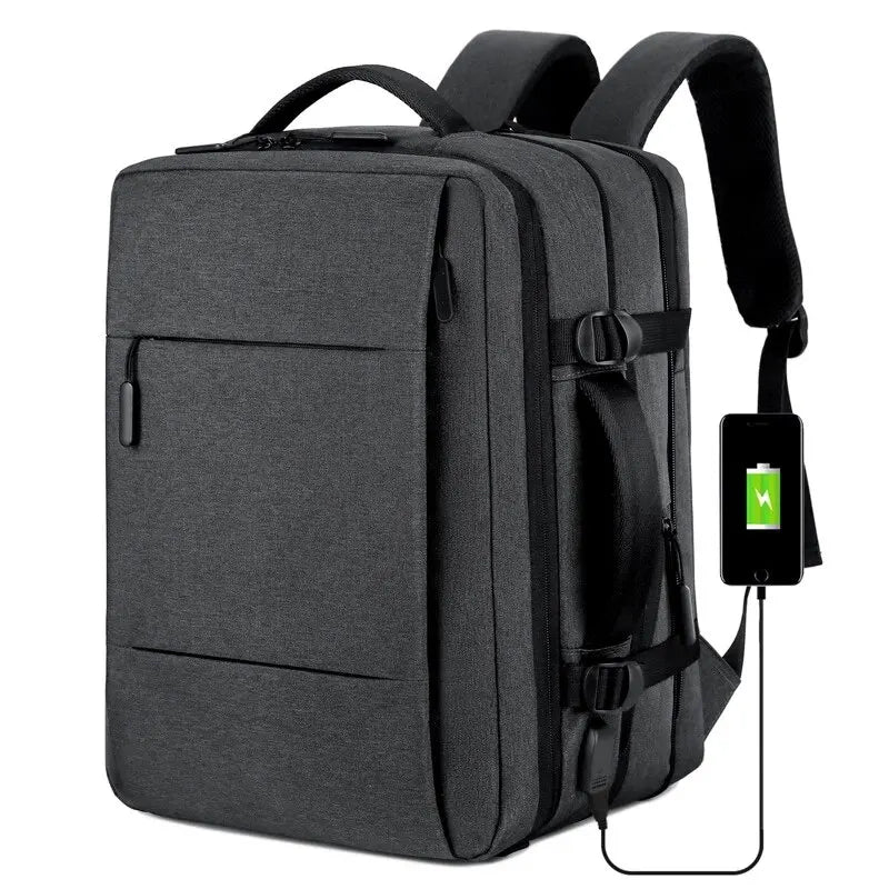 Classic Travel Backpack Men Business Backpack School Expandable USB Bag Large Capacity Laptop Waterproof Fashion Backpack - Slobuy