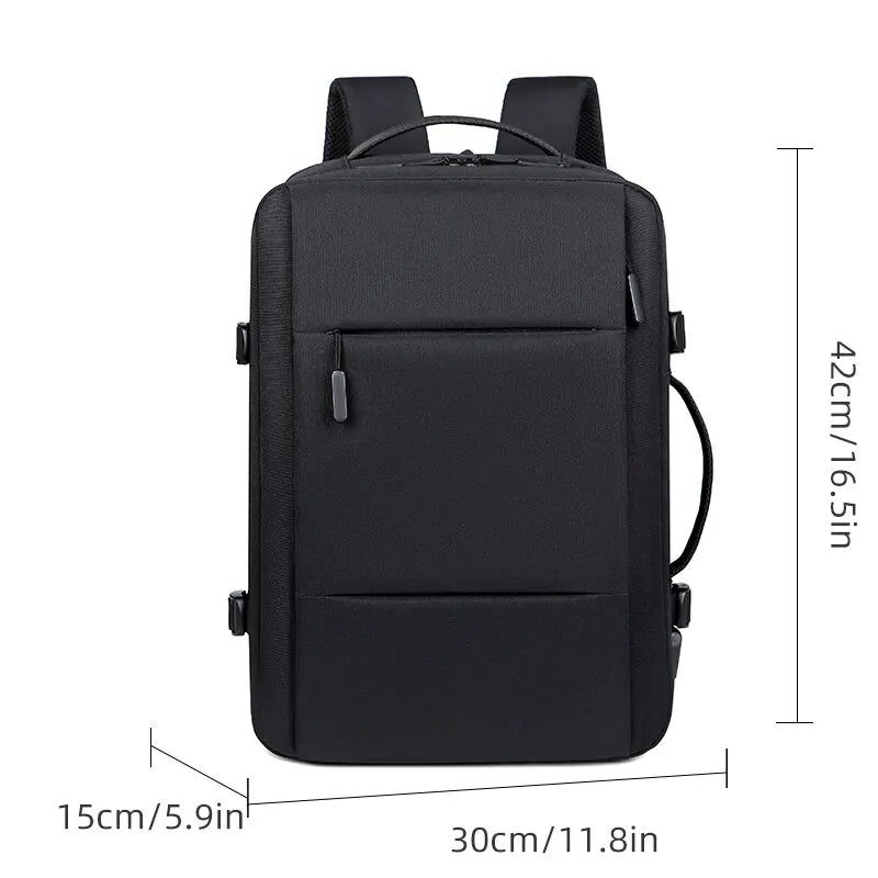 Classic Travel Backpack Men Business Backpack School Expandable USB Bag Large Capacity Laptop Waterproof Fashion Backpack - Slobuy