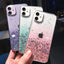 Clear Glitter Phone Case For iPhone 14 15 13 12 Pro 11 Pro Max XS Max XR X 7 8 Plus Mini SE 2020 Cute Gradient Sequins Cover - Slobuy