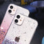 Clear Glitter Phone Case For iPhone 14 15 13 12 Pro 11 Pro Max XS Max XR X 7 8 Plus Mini SE 2020 Cute Gradient Sequins Cover - Slobuy