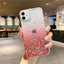 Clear Glitter Phone Case For iPhone 14 15 13 12 Pro 11 Pro Max XS Max XR X 7 8 Plus Mini SE 2020 Cute Gradient Sequins Cover - Slobuy