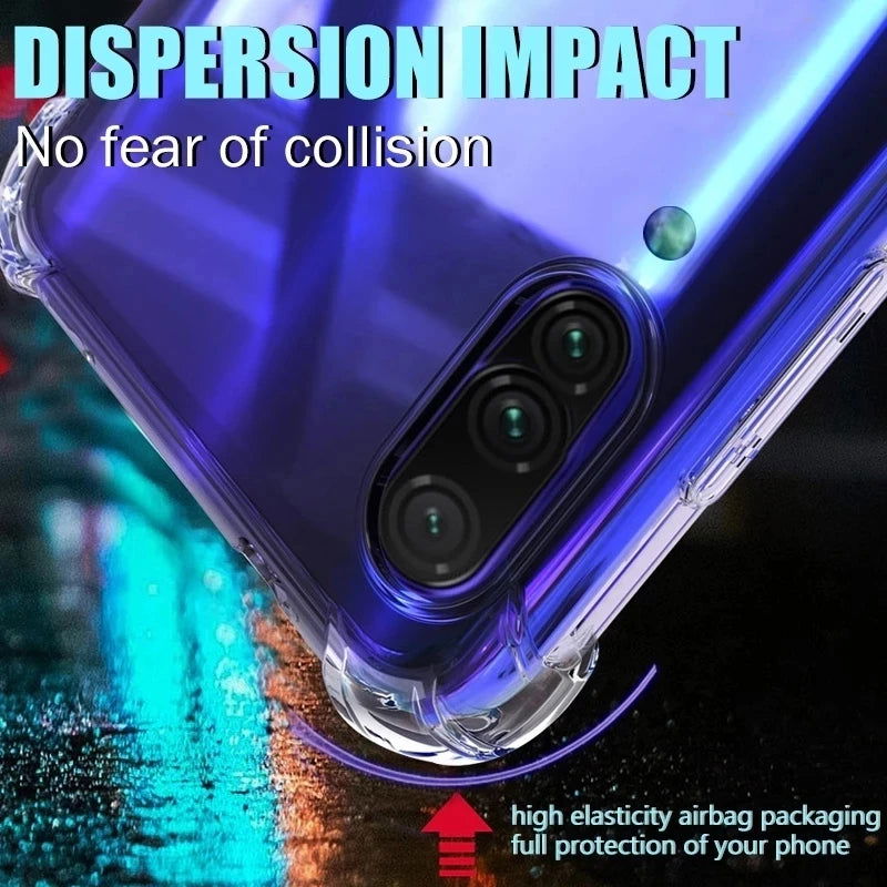 Clear Phone Case For Samsung Galaxy S22 S23 Ultra S21 S20 Fe S10 Plus A52 A52S A51 A53 A72 A71 A32 A12 Shockproof Silicone Cover - Slobuy