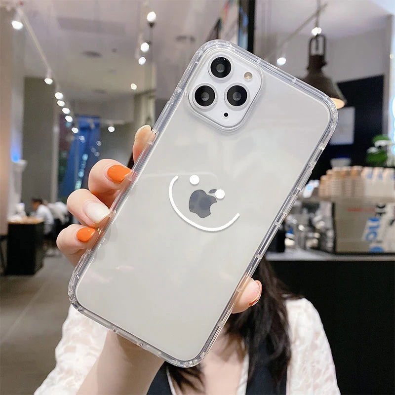 Clear Phone Case For iPhone 15 Case iPhone 13 14 11 12 15 Pro Max 12 13 Mini XR X XS Max 7 8 Plus SE Shockproof Love Heart Cover - Slobuy