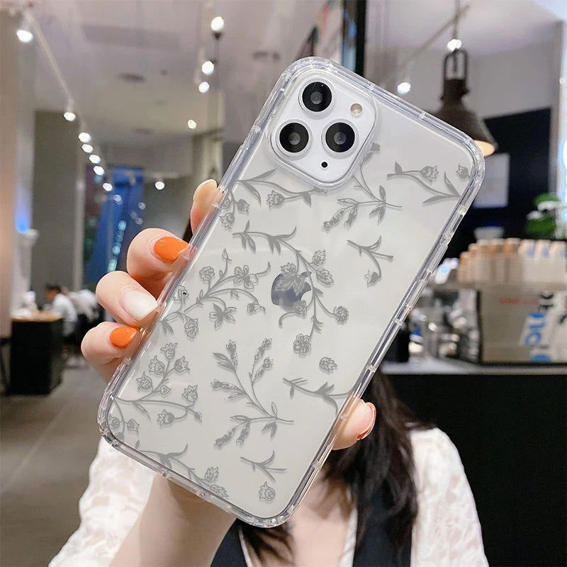 Clear Phone Case For iPhone 15 Case iPhone 13 14 11 12 15 Pro Max 12 13 Mini XR X XS Max 7 8 Plus SE Shockproof Love Heart Cover - Slobuy