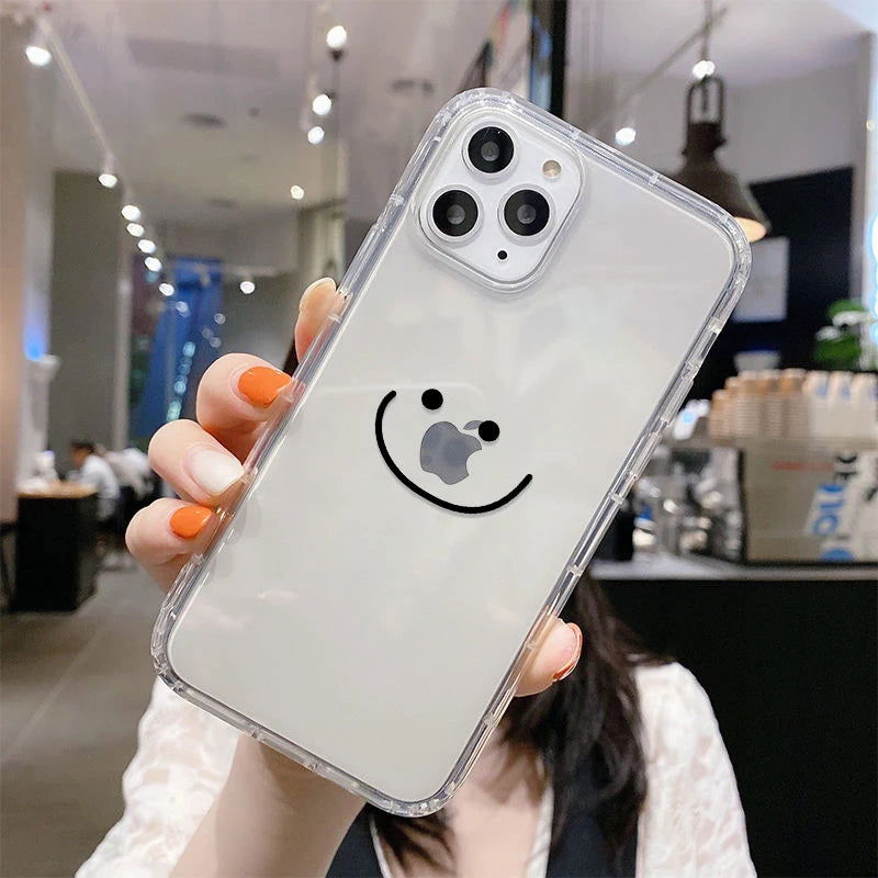 Clear Phone Case For iPhone 15 Case iPhone 13 14 11 12 15 Pro Max 12 13 Mini XR X XS Max 7 8 Plus SE Shockproof Love Heart Cover - Slobuy