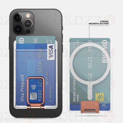 Clear Wallet Magnetic For Magsafe For iPhone 15 Pro Max 14 12 13 Samsung S24Ultra S23 Magnet Card Holder Phone Bag Accessories - Slobuy